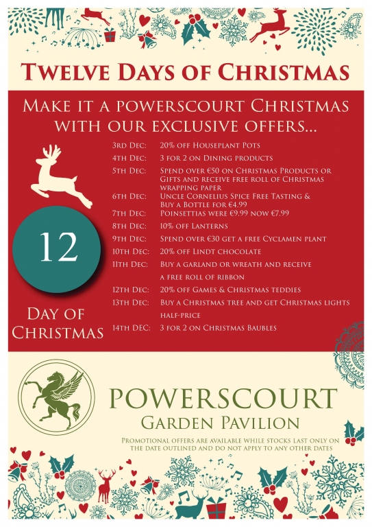 12 Days of Christmas at Powerscourt Garden Pavilion Powercourt Garden